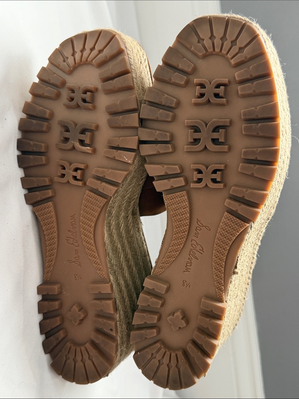 Sam Edelman Livi Suede Espadrille Wedge Slide Sandals with Tortoiseshell Buckle - Picture 5 of 11